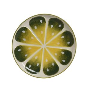 Farfurie pentru desert Citrus Lime din ceramica verde 22.5 cm imagine