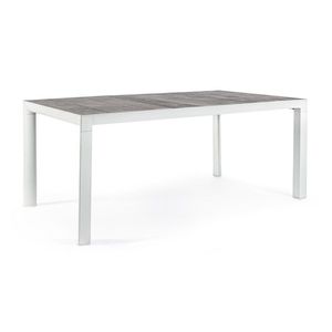 Masa pentru gradina Mason, Bizzotto, 160 x 90 x 74 cm, aluminiu/ceramica, gri imagine