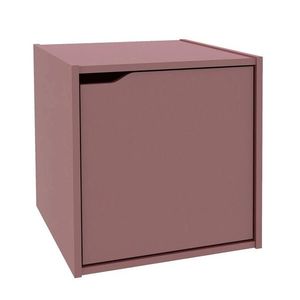 Raft modular Composite Cube W-Door, Bizzotto, 35x35x35 cm, PAL/MDF, caramiziu imagine