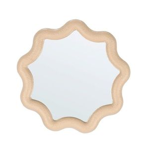 Oglinda decorativa Creamy, Bizzotto, 32x2x32 cm, MDF/sticla, crem imagine