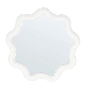 Oglinda decorativa Creamy, Bizzotto, 36x2x36 cm, MDF/sticla, crem imagine