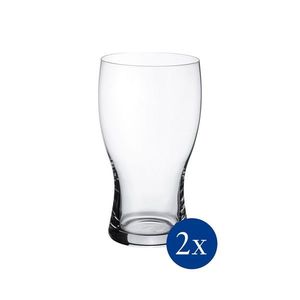 Set 2 pahare bere, Villeroy & Boch, Purismo Beer Pint, 620 ml, sticla cristal imagine