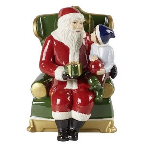 Decoratiune, Villeroy & Boch, Christmas Toys Santa on armchair, 10 x 10 x 15 cm, portelan, pictat manual imagine