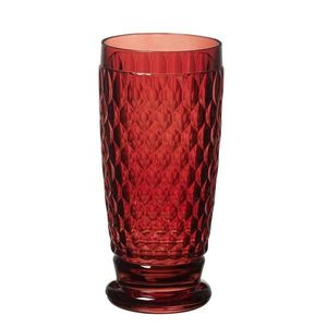 Set 4 pahare de bere/highball, Villeroy & Boch, Boston, 400 ml, sticla cristal, rosu imagine