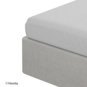 Cearceaf de pat cu elastic Danielle, Homla, 180x200 cm, bumbac satinat, gri imagine