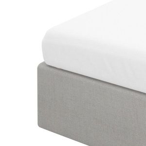 Cearceaf de pat cu elastic Lauko, Homla, 90x200 cm, bumbac, alb imagine