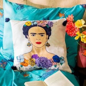 Fata de perna Frida Kahlo, Homla, 45x45 cm, poliester/bumbac, multicolor imagine