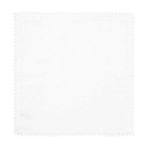 Servet de masa Elin, Homla, 40x40 cm, bumbac, alb imagine