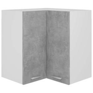 vidaXL Dulap suspendat de colț, gri beton, 57x57x60 cm, PAL imagine