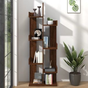 vidaXL Bibliotecă, stejar maro, 48x25, 5x140 cm, lemn prelucrat imagine