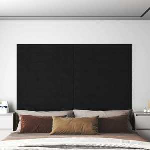vidaXL Panouri de perete 12 buc. negru 90x15 cm catifea 1, 62 m² imagine