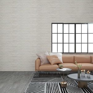 vidaXL Panouri de perete 3D, model cărămidă, alb, 11 buc., EPS imagine