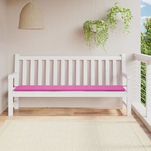 vidaXL Pernă pentru bancă de grădină, roz, 200x50x3 cm, textil imagine