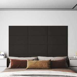 vidaXL Panouri de perete 12 buc. negru 60x30 cm catifea 2, 16 m² imagine