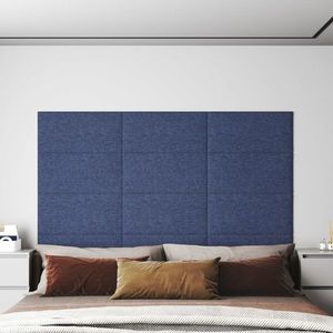vidaXL Panouri de perete 12 buc. albastru 60x30 cm textil 2, 16 m² imagine