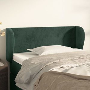 vidaXL Tăblie de pat cu aripioare verde închis 103x23x78/88 cm catifea imagine