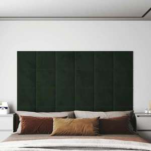 vidaXL Panouri de perete 12 buc. verde închis 30x30 cm catifea 1, 08 m² imagine