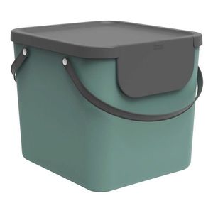 Cos de gunoi pentru colectare selectiva Albula, Rotho, 40 L, plastic, verde imagine