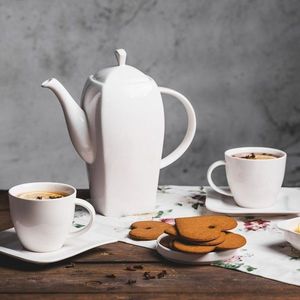 Set de cafea / ceai 17 piese Fala, Ambition, portelan, 220 ml, alb imagine