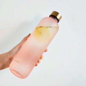 Sticla de apa Daily, Homla, 1 L, plastic/metal, roz/maro imagine