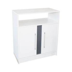 Comoda Verona 2 usi, Alb/Gri, 75 x 87 x 39 cm imagine