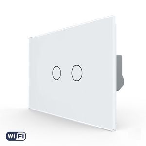 Intrerupator Dublu Wi-Fi cu Touch LIVOLO din Sticla – Standard Italian imagine