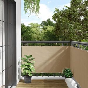 vidaXL Prelată balcon, material textil oxford, 75 x 600 cm, bej imagine