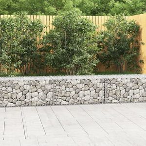 vidaXL Perete gabion cu capace, 300 x 50 x 50 cm, oțel galvanizat imagine