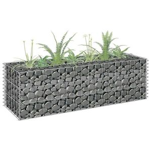 vidaXL Strat înălțat gabion, 90 x 30 x 30 cm, oțel galvanizat imagine