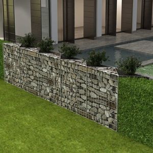 vidaXL Coș gabion, 300 x 30 x 100 cm, oțel galvanizat imagine