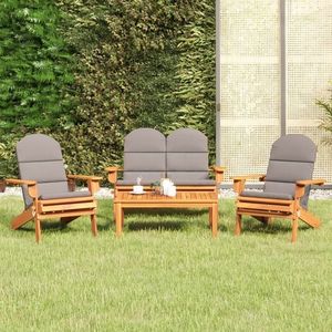 vidaXL Set mobilier de grădină Adirondack, 4 piese, lemn masiv acacia imagine