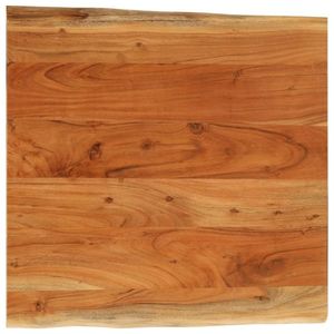vidaXL Blat masă 80x80x3, 8 cm, pătrat, lemn masiv acacia margine vie imagine
