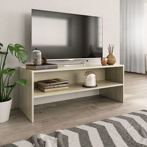 vidaXL Comodă TV, stejar Sonoma, 100 x 40 x 40 cm, PAL imagine