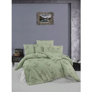 Lenjerie de pat pentru o persoana, Butic - Green, Victoria, Bumbac Ranforce imagine