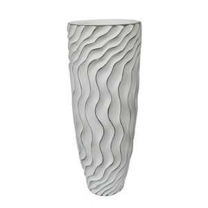 Vaza inalta, Shape, Mauro Ferretti, Ø35 x 90 cm, polirasina, alb antic imagine