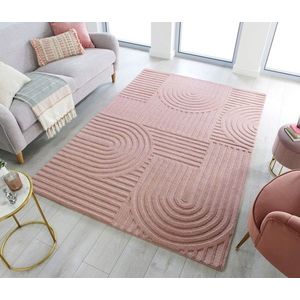 Covor Zen Garden Blush, Flair Rugs, 120x170 cm, lana, roz pudra imagine