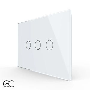 Intrerupator triplu cu touch Livolo din sticla, standard Italian, protocol ZigBee EC – Serie noua imagine