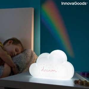 Lampa LED cu proiector curcubeu si autocolante, Rainbow Claibow InnovaGoods, 18x11x5.5 cm imagine