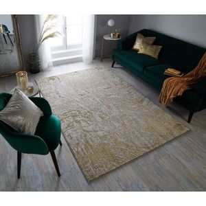 Covor Arissa Gold, Flair Rugs, 80x150 cm, polipropilena/poliester, auriu imagine