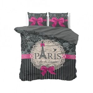 Lenjerie de pat pentru doua persoane I love Paris, Royal Textile, 100% bumbac imagine