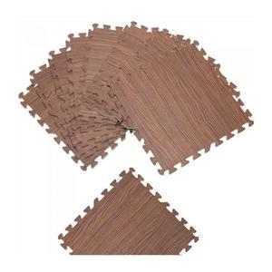 Protectie pardoseala / tapet puzzle, 8 buc, Aspect lemn maro, 172x87x1cm imagine