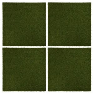vidaXL Plăci de iarbă artificială, 4 buc., 50x50x2, 5 cm cm, cauciuc imagine