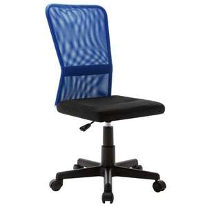 vidaXL Scaun de birou, negru și albastru, 44x52x100 cm, plasă textilă imagine