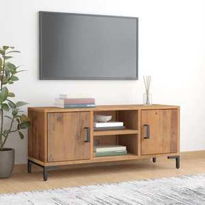 vidaXL Comodă TV, maro, 110x35x48 cm, lemn de pin masiv imagine