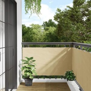 vidaXL Paravan de balcon, crem, 1000x75 cm, PVC imagine