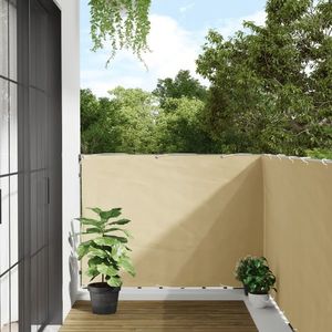 vidaXL Paravan de balcon, crem, 600x120 cm, PVC imagine