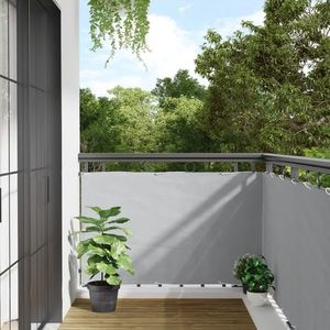 vidaXL Paravan de balcon, gri, 500x90 cm, PVC imagine