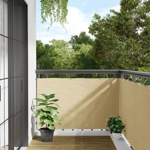 vidaXL Paravan de balcon, crem, 1000x90 cm, PVC imagine