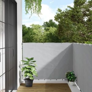 vidaXL Paravan de balcon, gri, 400x120 cm, PVC imagine