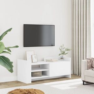 vidaXL Comodă TV, alb, 100x35x40 cm, lemn prelucrat imagine